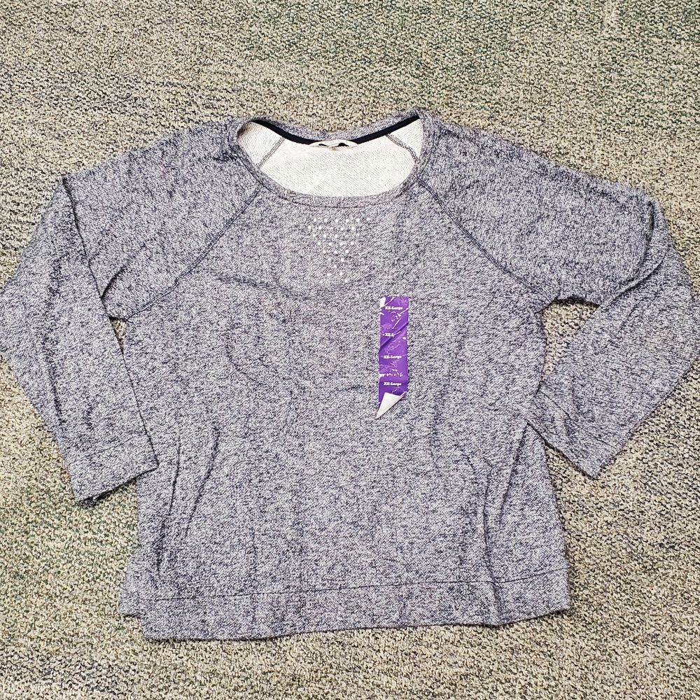 Ellen Tracy Gray XXL Women's Long Sleeve Sweatshirt